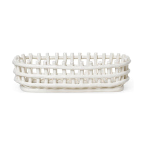 Ferm Living Ceramic Oval opbergmand Off White