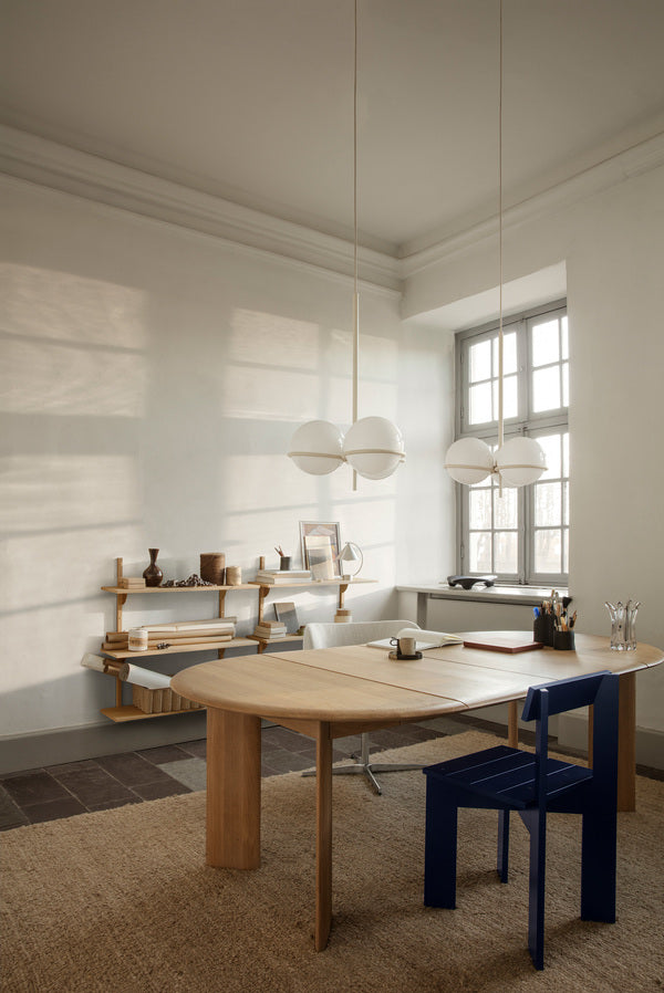 Ferm Living Bevel uitschuifbare eettafel White Oiled Oak