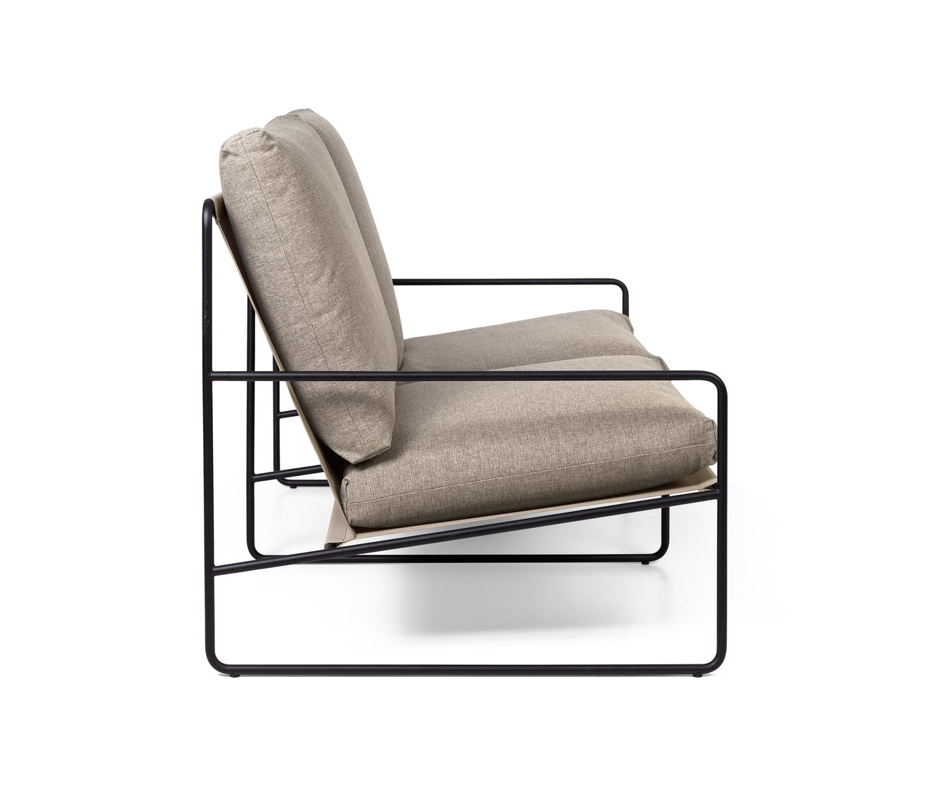 Ferm Living Desert 2-zits tuinbank Zwart/Zand