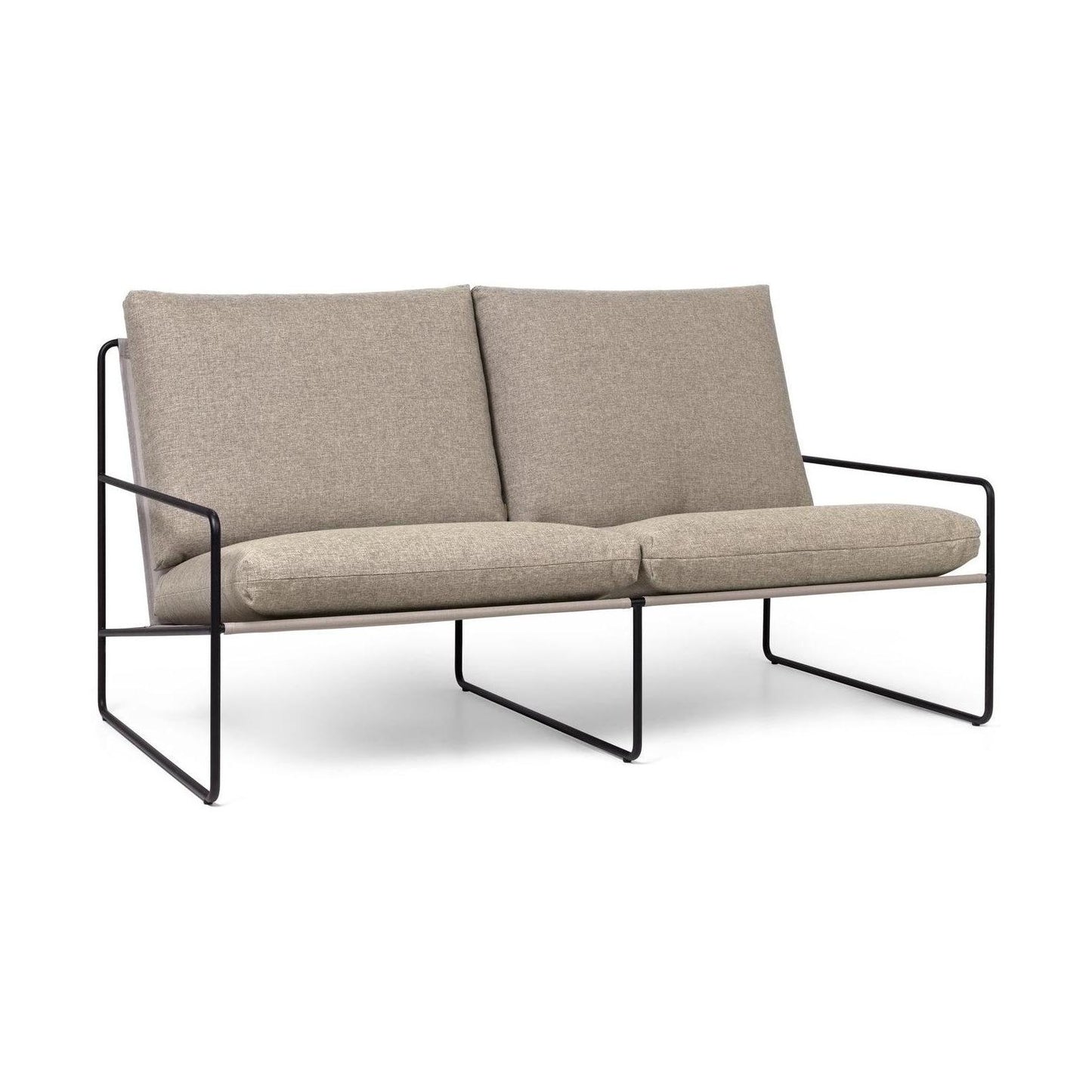 Ferm Living Desert 2-zits tuinbank Zwart/Zand
