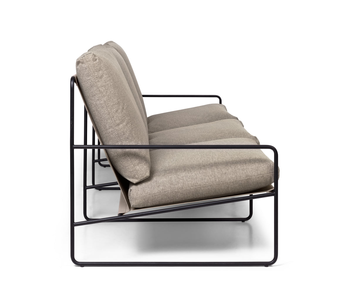 Ferm Living Desert 3-zits tuinbank Zwart/Zand