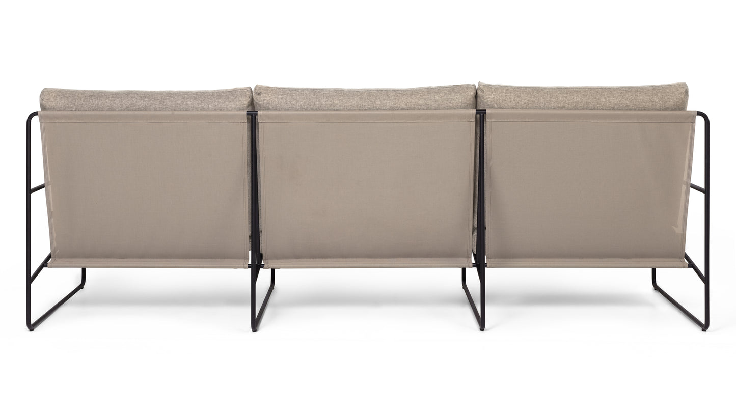 Ferm Living Desert 3-zits tuinbank Zwart/Zand