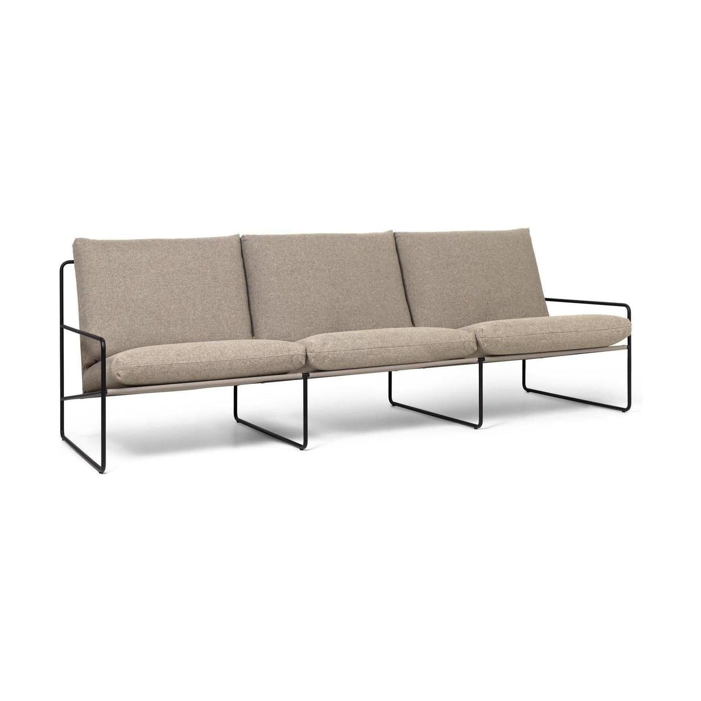 Ferm Living Desert 3-zits tuinbank Zwart/Zand