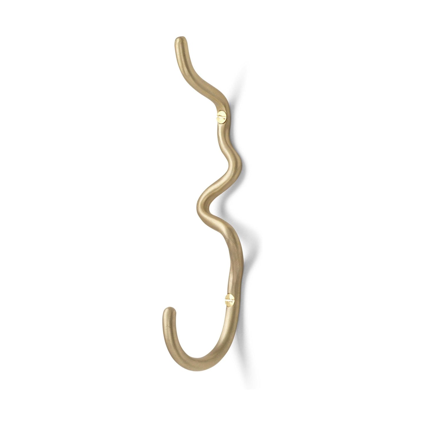 Ferm Living Curvature haak enkel Brass