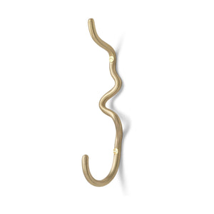 Ferm Living Curvature haak enkel Brass