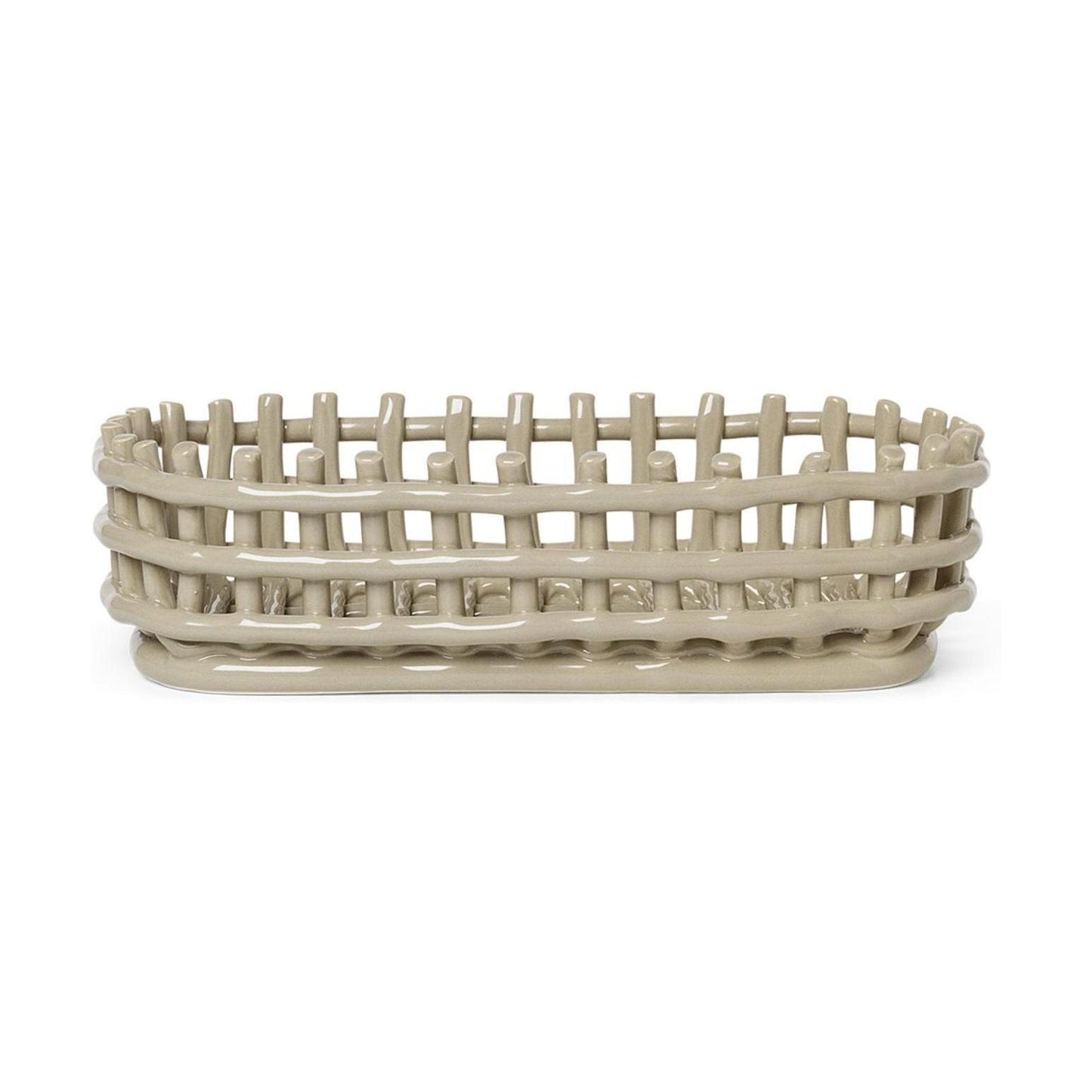 Ferm Living Ceramic Oval opbergmand Cashmere