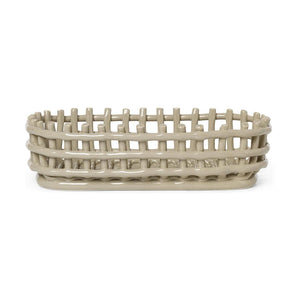 Ferm Living Ceramic Oval opbergmand Cashmere