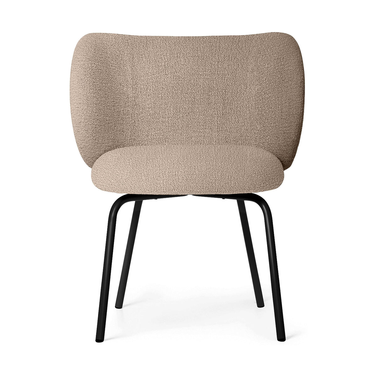 Ferm Living Rico armstoel Bouclé Sand vierpoot zwart