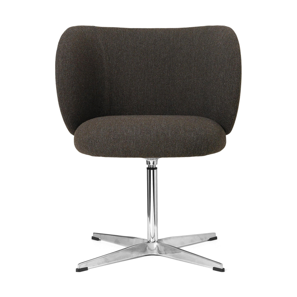 Ferm Living Rico armstoel Hallingdal Dark Grey/Brown swivel chroom