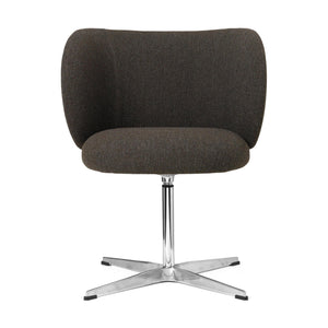 Ferm Living Rico armstoel Hallingdal Dark Grey/Brown swivel chroom