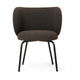 Ferm Living Rico armstoel Hallingdal Dark Grey/Brown vierpoot zwart
