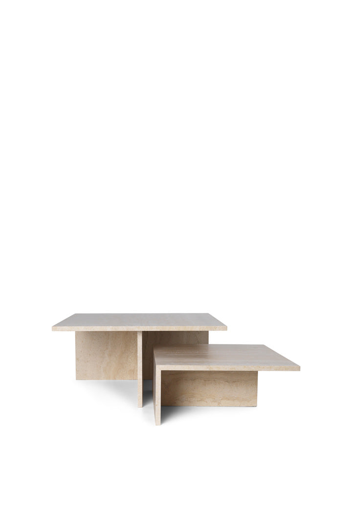 Ferm Living Distinct salontafel set van 2 Travertin