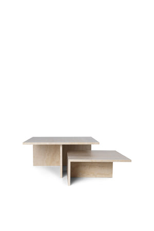Ferm Living Distinct salontafel set van 2 Travertin
