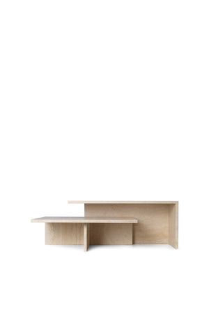 Ferm Living Distinct salontafel set van 2 Travertin