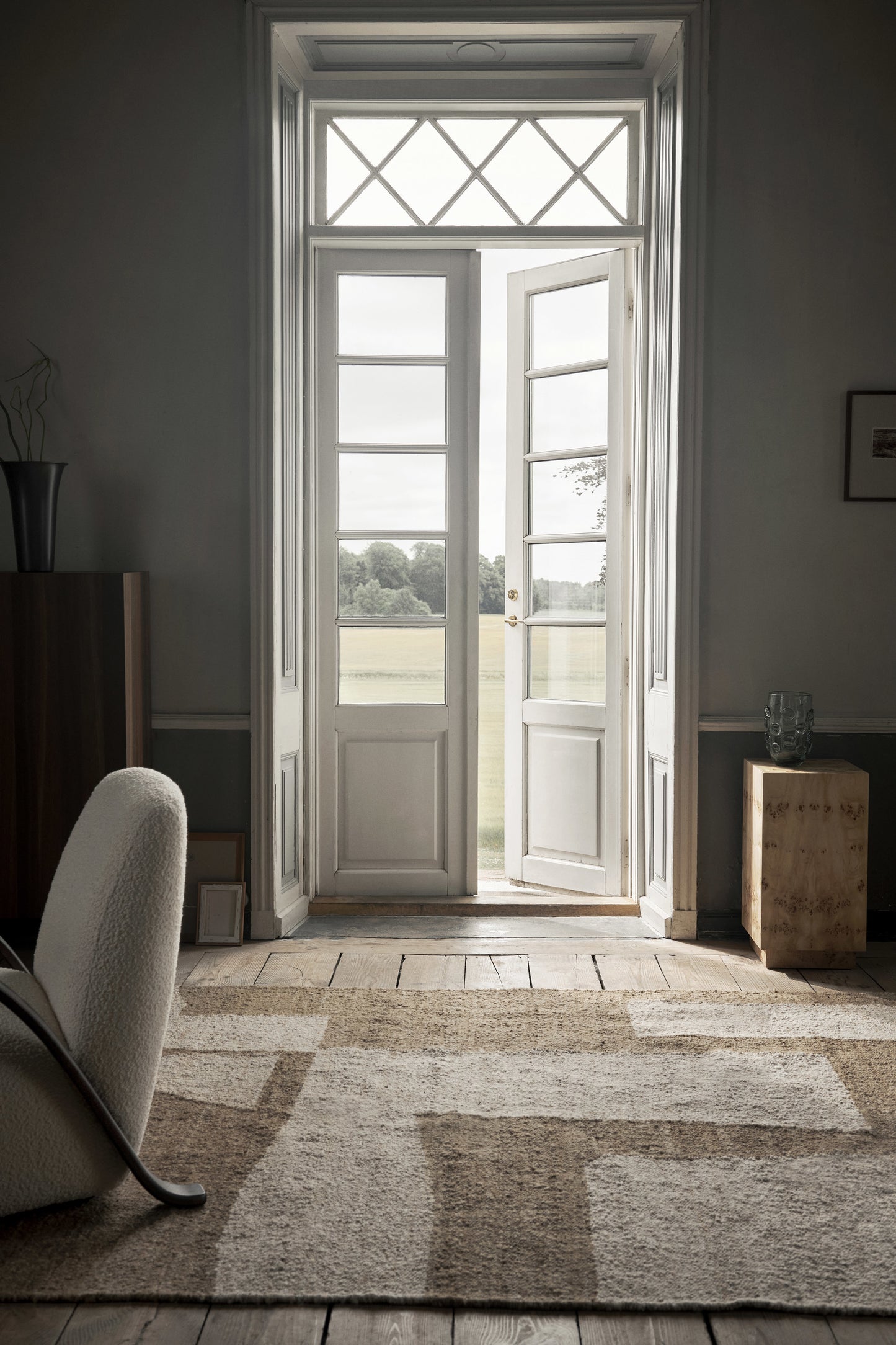 Ferm Living Piece vloerkleed Off-white/Toffee