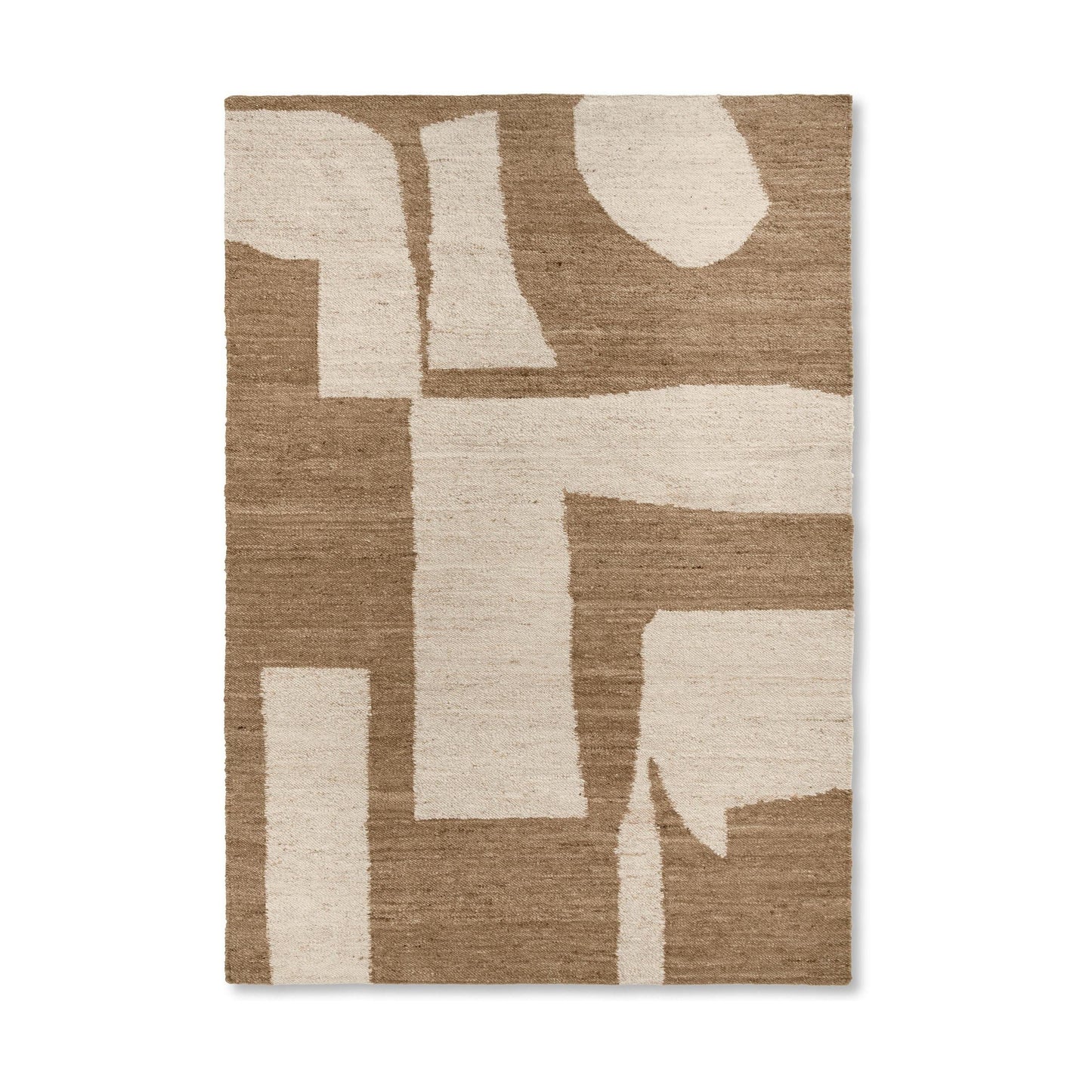 Ferm Living Piece vloerkleed Off-white/Toffee