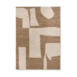 Ferm Living Piece vloerkleed Off-white/Toffee