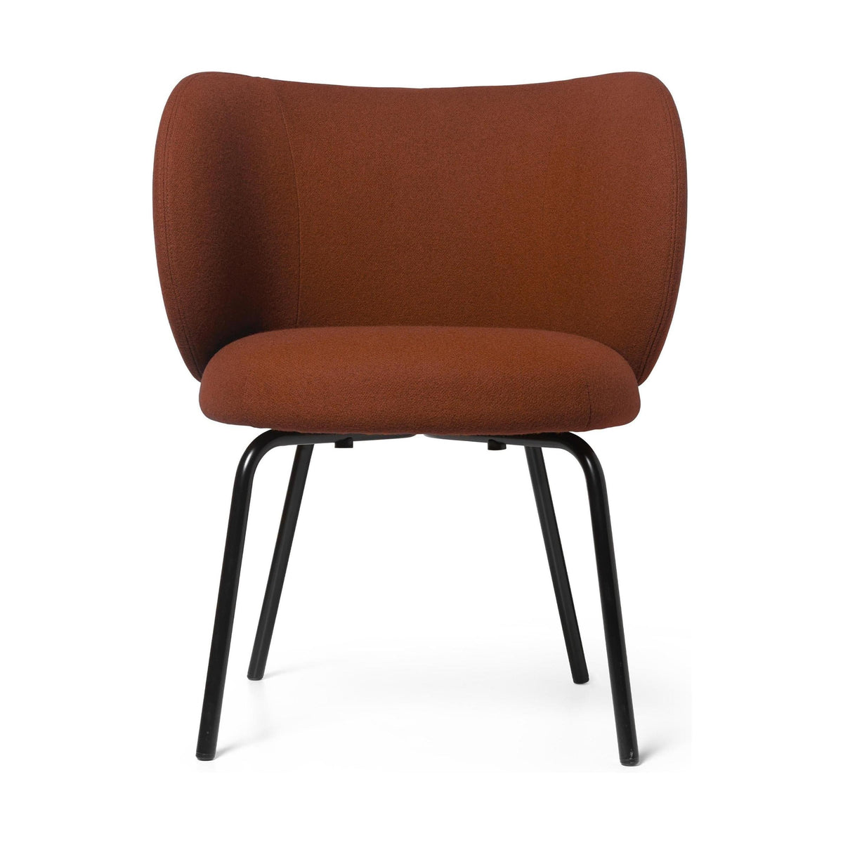 Ferm Living Rico armstoel Tonus Red Brown vierpoot zwart