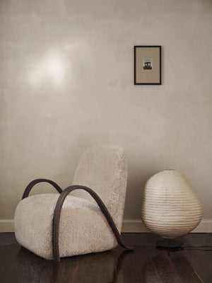 Ferm Living Kurbis vloerlamp laag Naturall/Black
