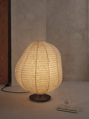 Ferm Living Kurbis vloerlamp laag Naturall/Black