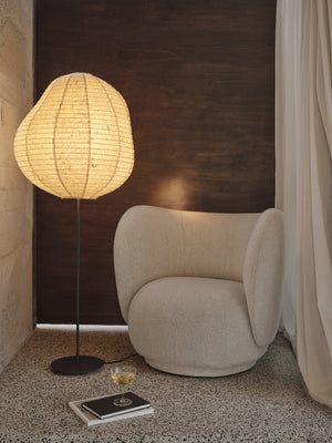 Ferm Living Kurbis vloerlamp Naturel/Zwart