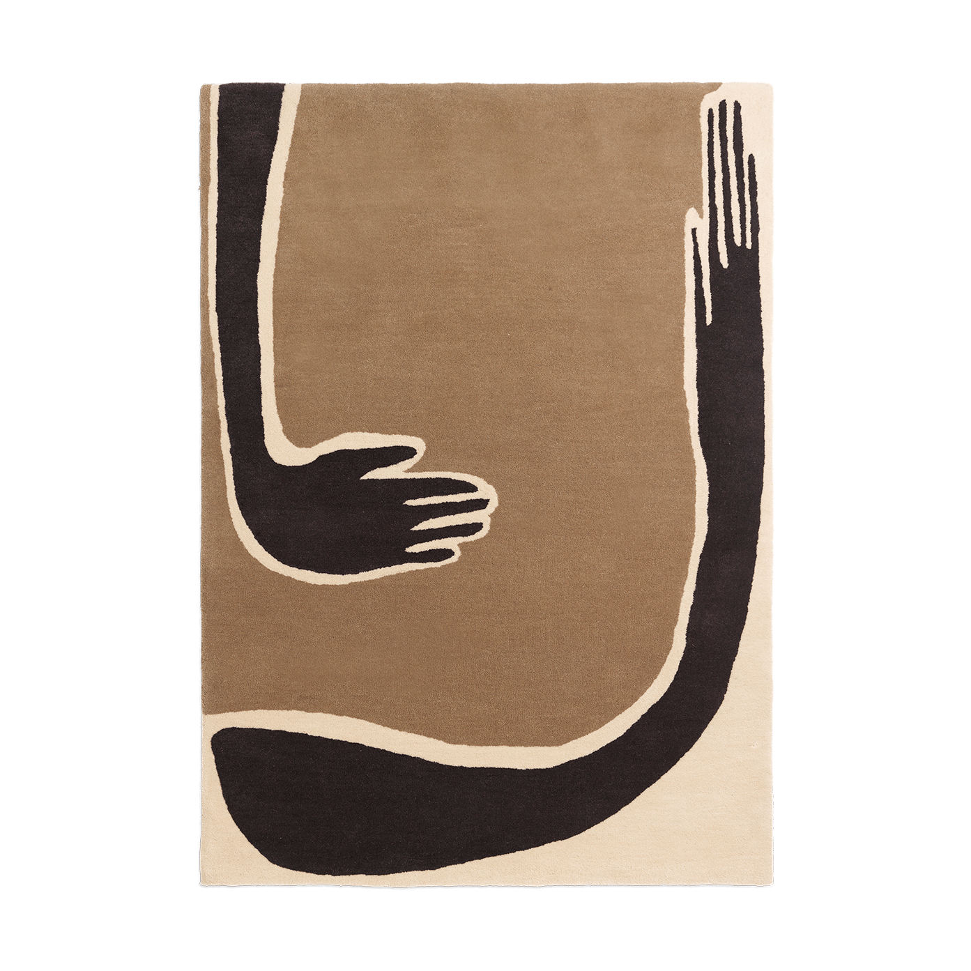 Ferm Living Pose vloerkleed Bruin