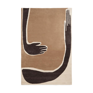 Ferm Living Pose vloerkleed Dark Coffee/Off-white