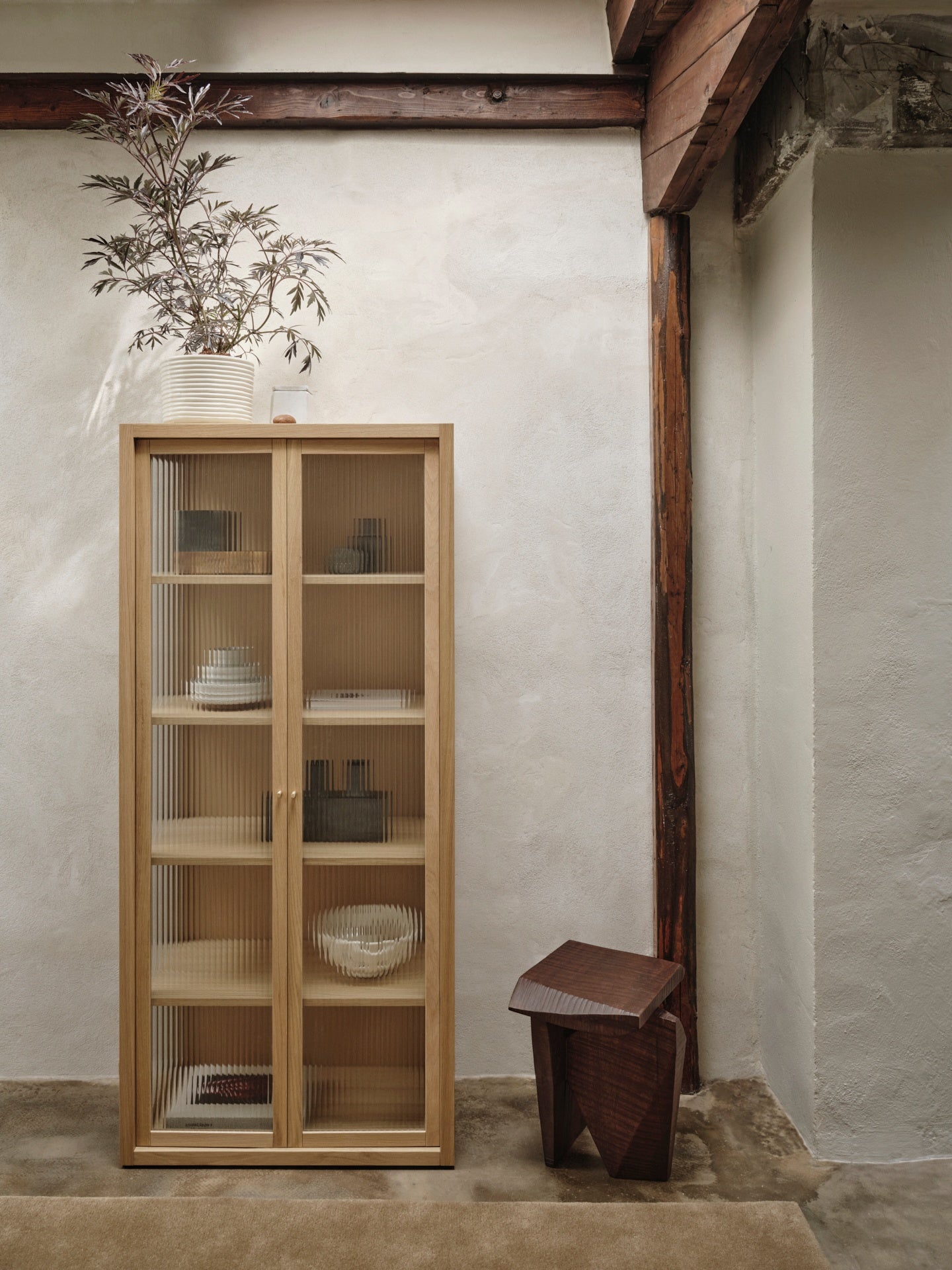 Ferm Living Reed vitrinekast Naturel