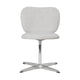 Ferm Living Rico eetkamerstoel Soft Bouclé Off-White/Sand swivel chroom