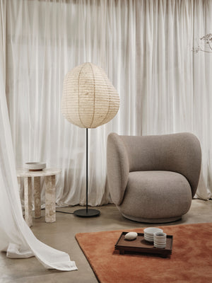 Ferm Living Kurbis vloerlamp Naturel/Zwart