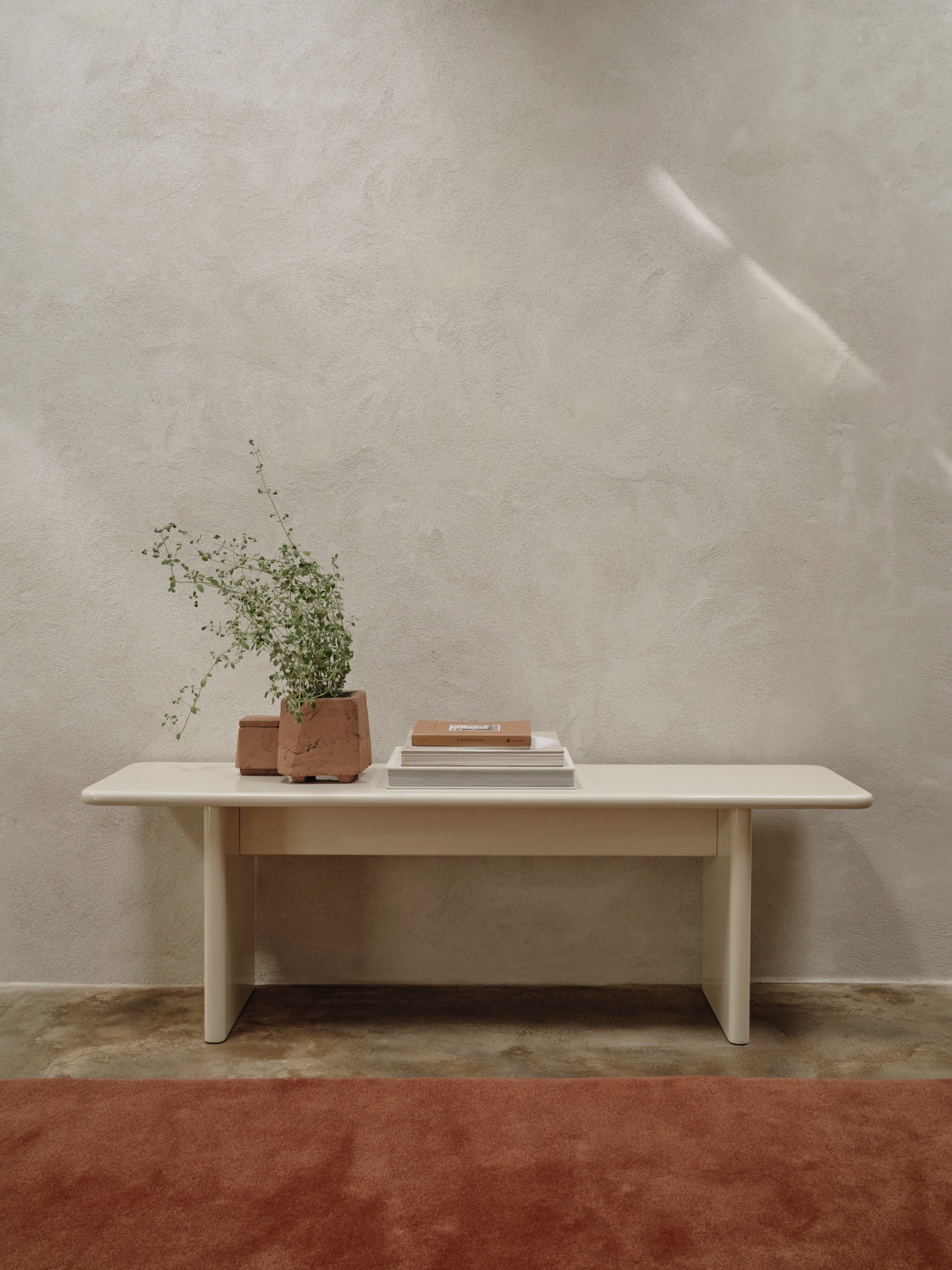 Ferm Living Rink eetkamerbank 200 cm Eggshell