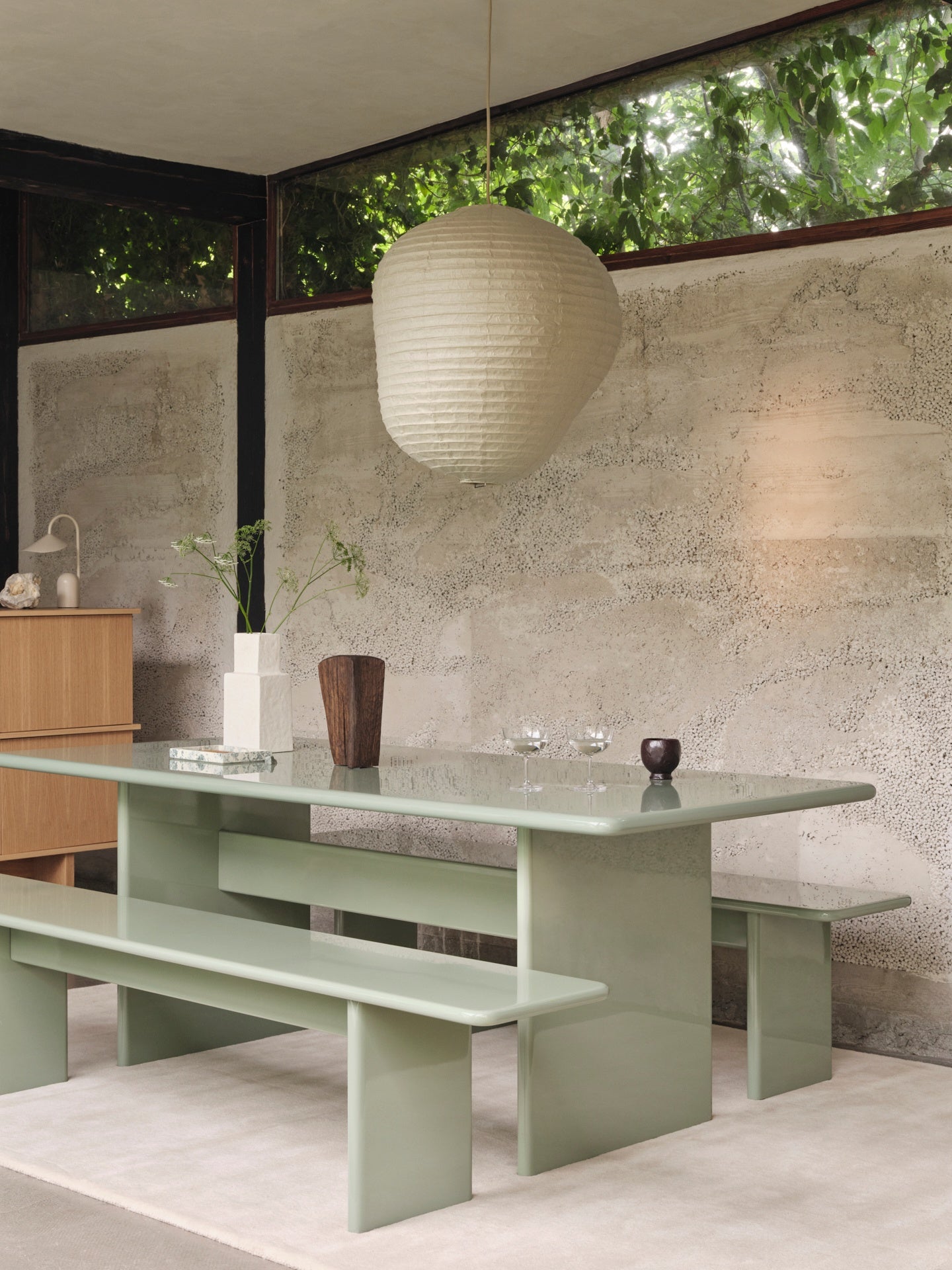 Ferm Living Rink eetkamerbank 200 cm Tea Green