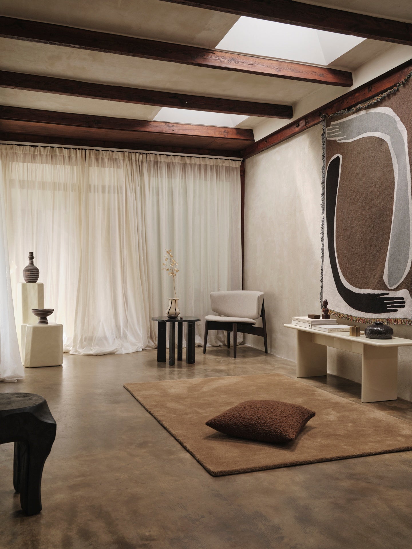 Ferm Living Stille vloerkleed 160x250 cm Toffee