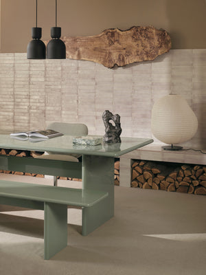 Ferm Living Kurbis vloerlamp laag Naturel/Zwart