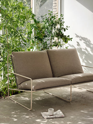 Ferm Living Desert 2-zits tuinbank Cashmere/Dark Sand