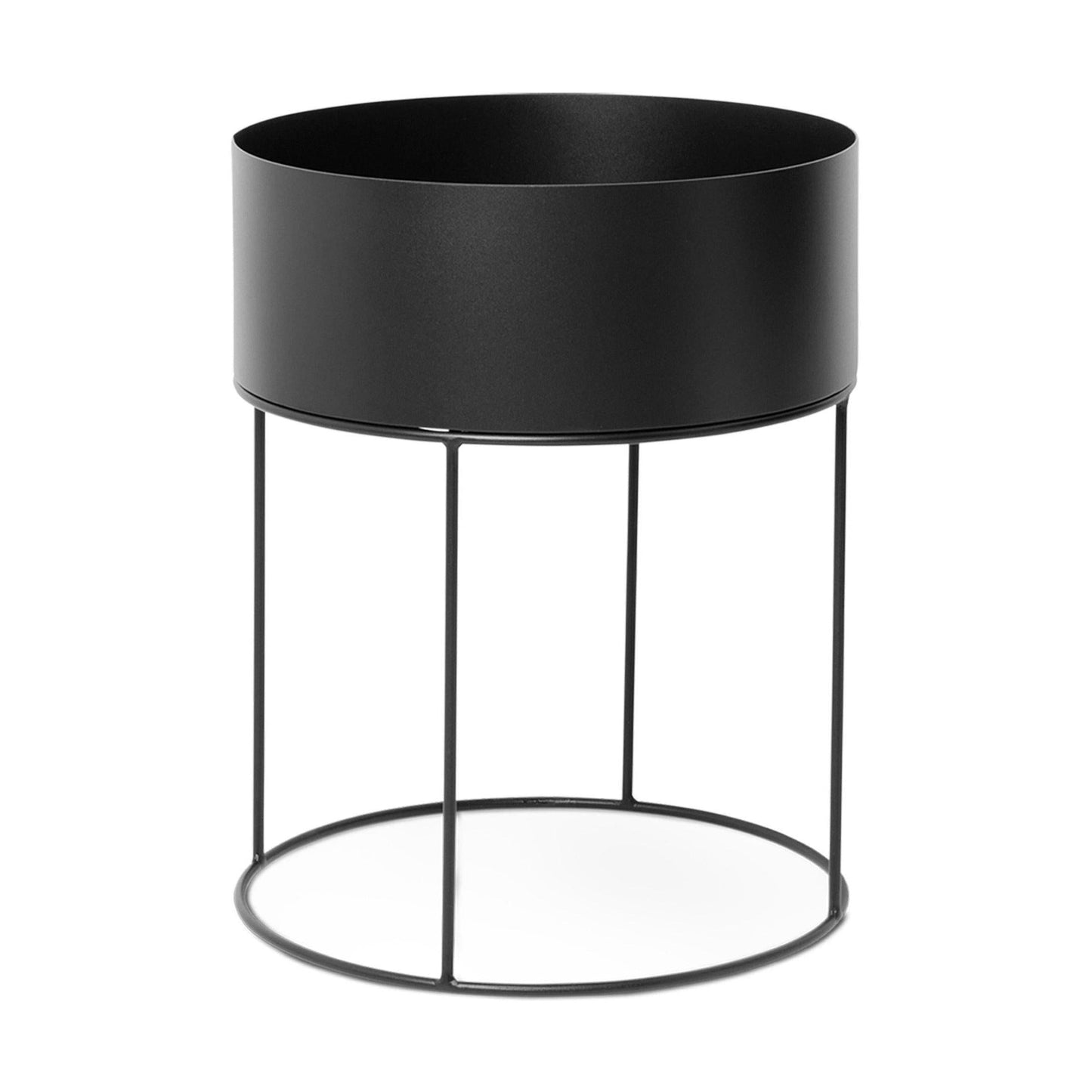 Ferm Living Plant Box Round plantenbak Black