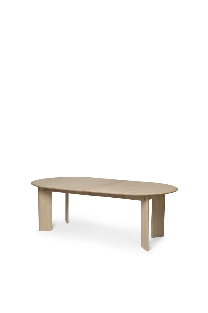 Ferm Living Bevel uitschuifbare eettafel White Oiled Beech