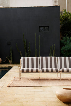 Ferm Living Desert 3-zits tuinbank Cashmere/Chocolate