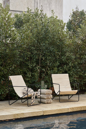 Ferm Living Desert loungestoel Olive/Cashmere