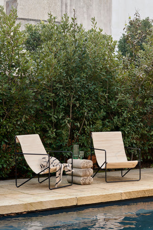Ferm Living Desert loungestoel Off-White Chocolate/Cashmere
