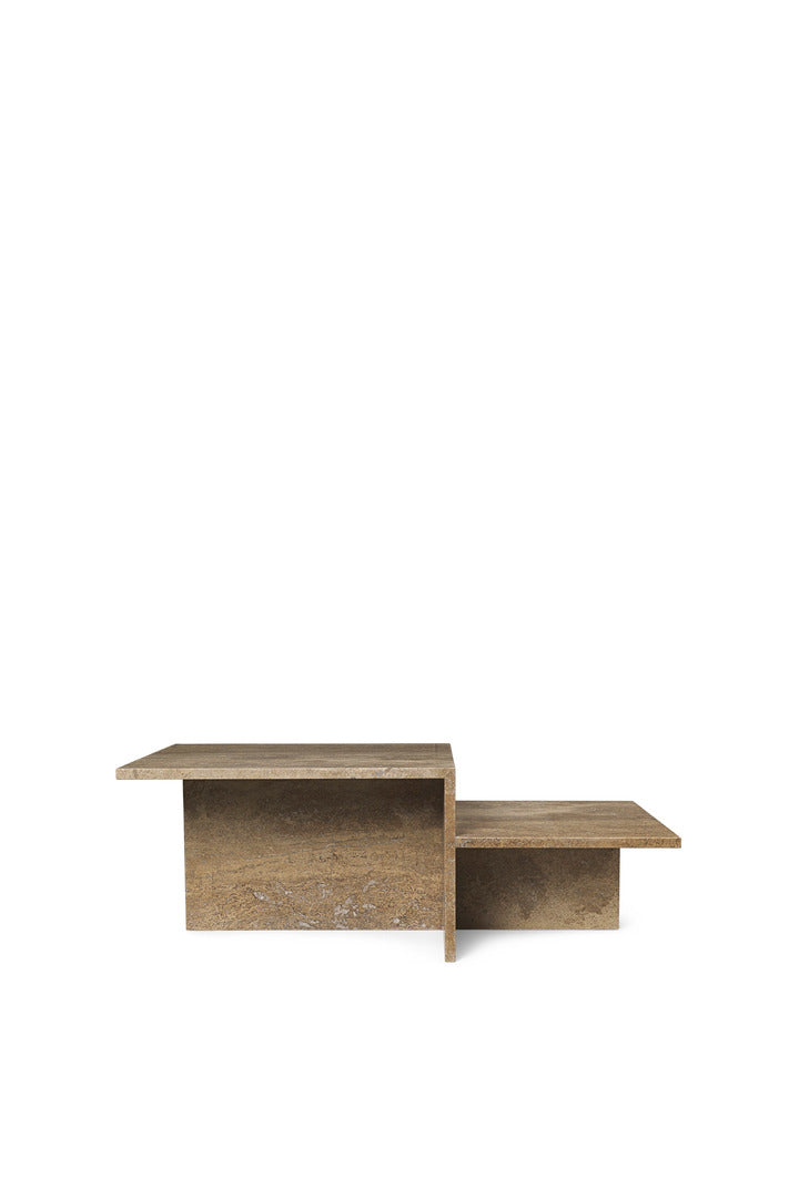 Ferm Living Distinct salontafel Dark Brown Travertine
