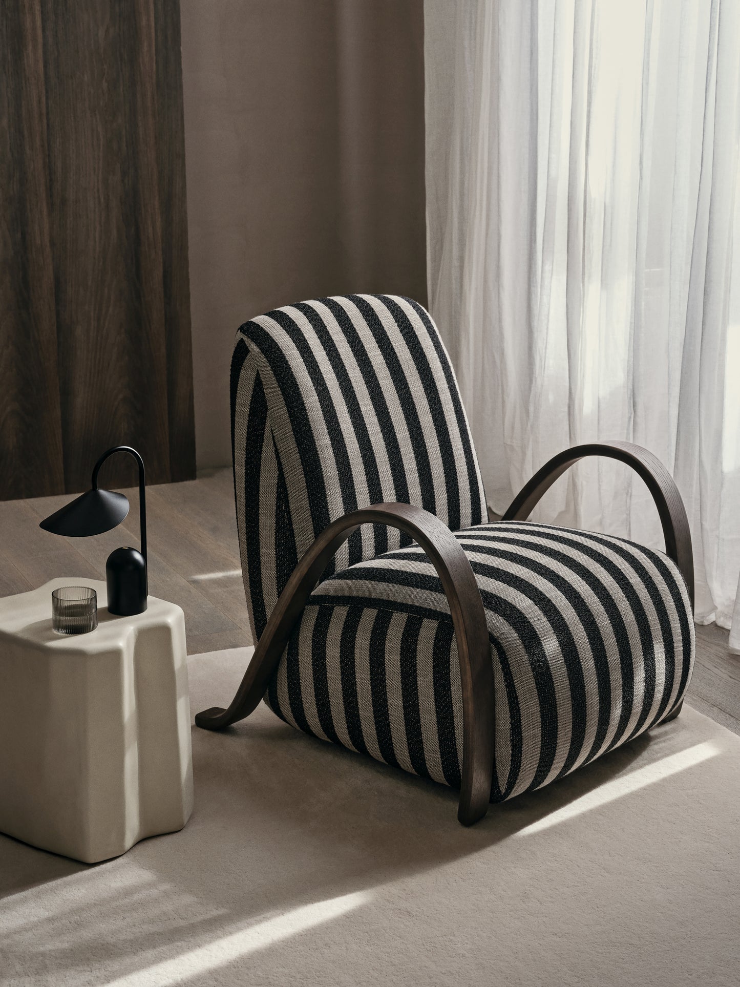 Ferm Living Buur fauteuil Louisiana Sand/Off-White