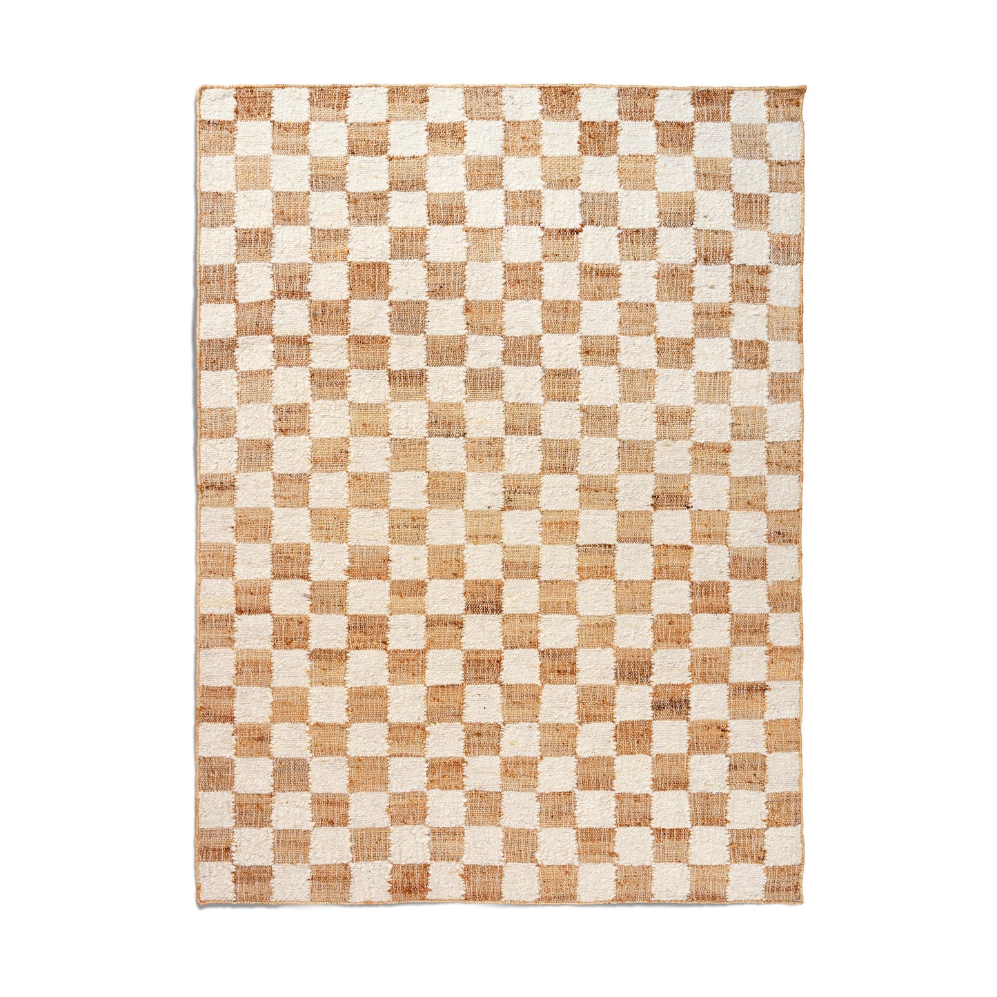 Ferm Living Check Wool Jute vloerkleed 140x200 cm Off-white/Natural