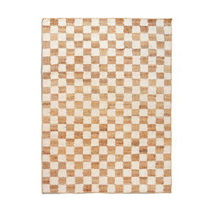 Ferm Living Check Wool Jute vloerkleed 140x200 cm Off-white/Natural