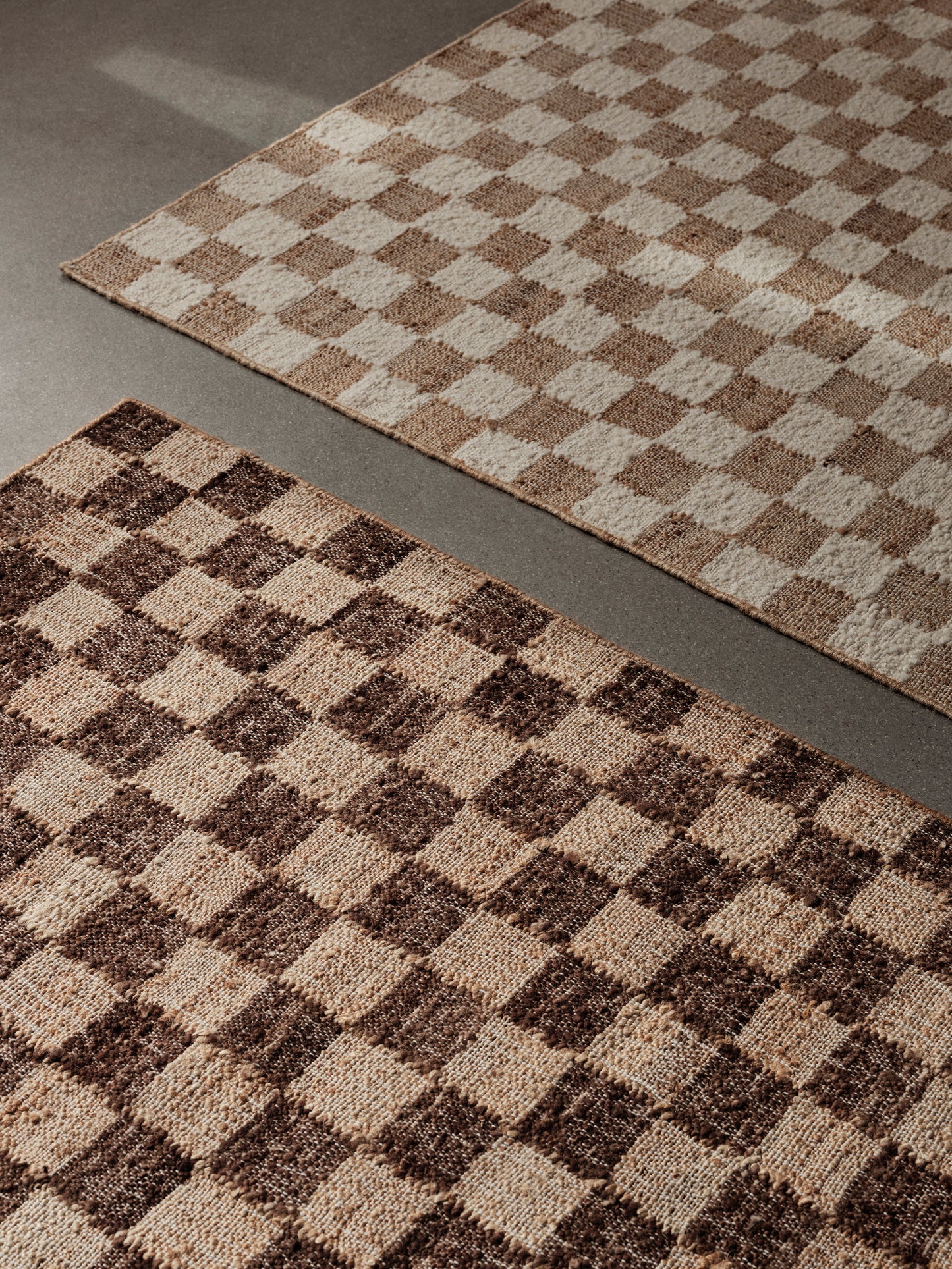 Ferm Living Check Wool Jute vloerkleed 200x300 cm Off-white/Natural