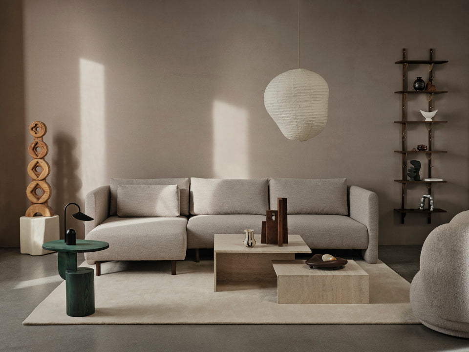 Ferm Living Distinct salontafel set van 2 Travertin