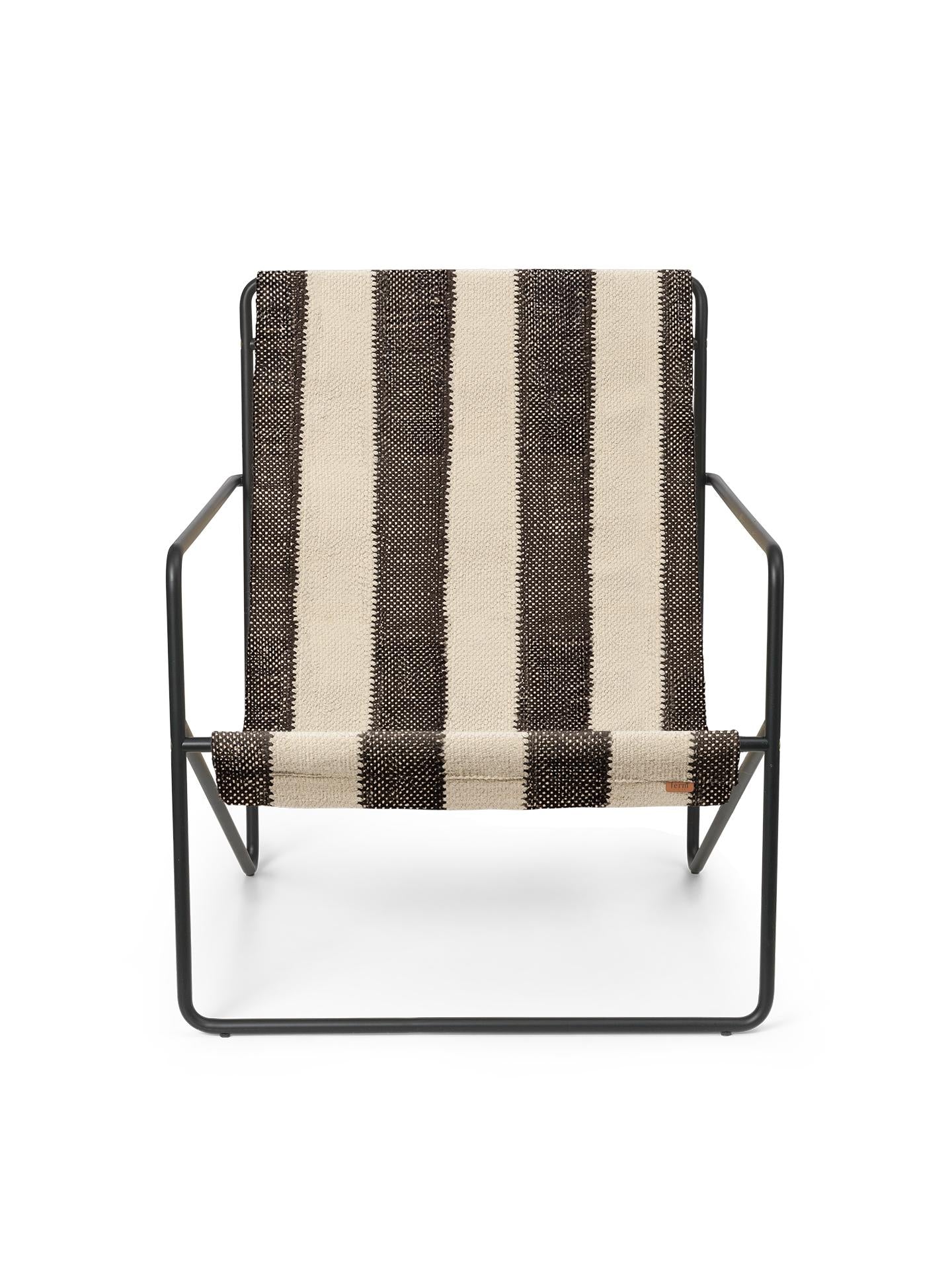 Ferm Living Desert loungestoel Off-White Chocolate/Black