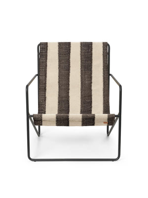 Ferm Living Desert loungestoel Off-White Chocolate/Black