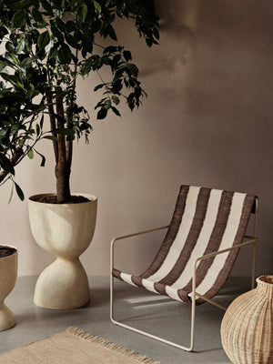 Ferm Living Desert loungestoel Off-White Chocolate/Cashmere