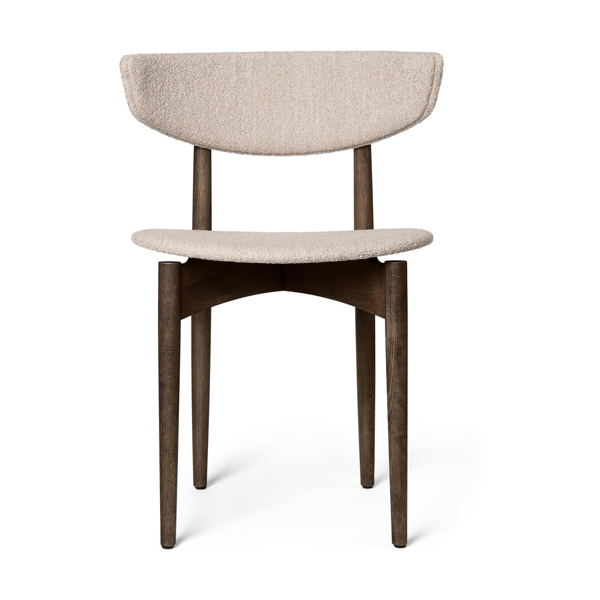 Ferm Living Herman eetkamerstoel Soft Bouclé Natural poot dark stained